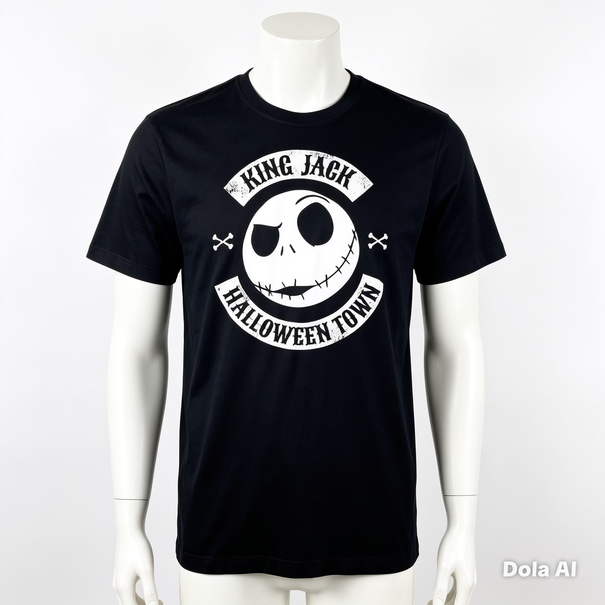 Disney The Nightmare Before Christmas King Jack Crest Graphic T-Shirt –Official Licensed