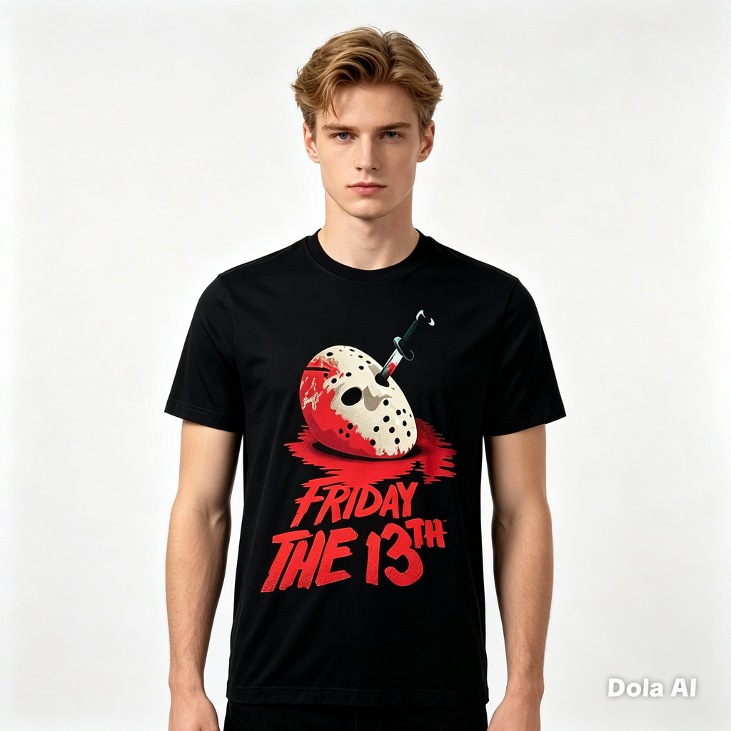 Friday the 13th Jason Hockey Mask T-Shirt-Official Licensed