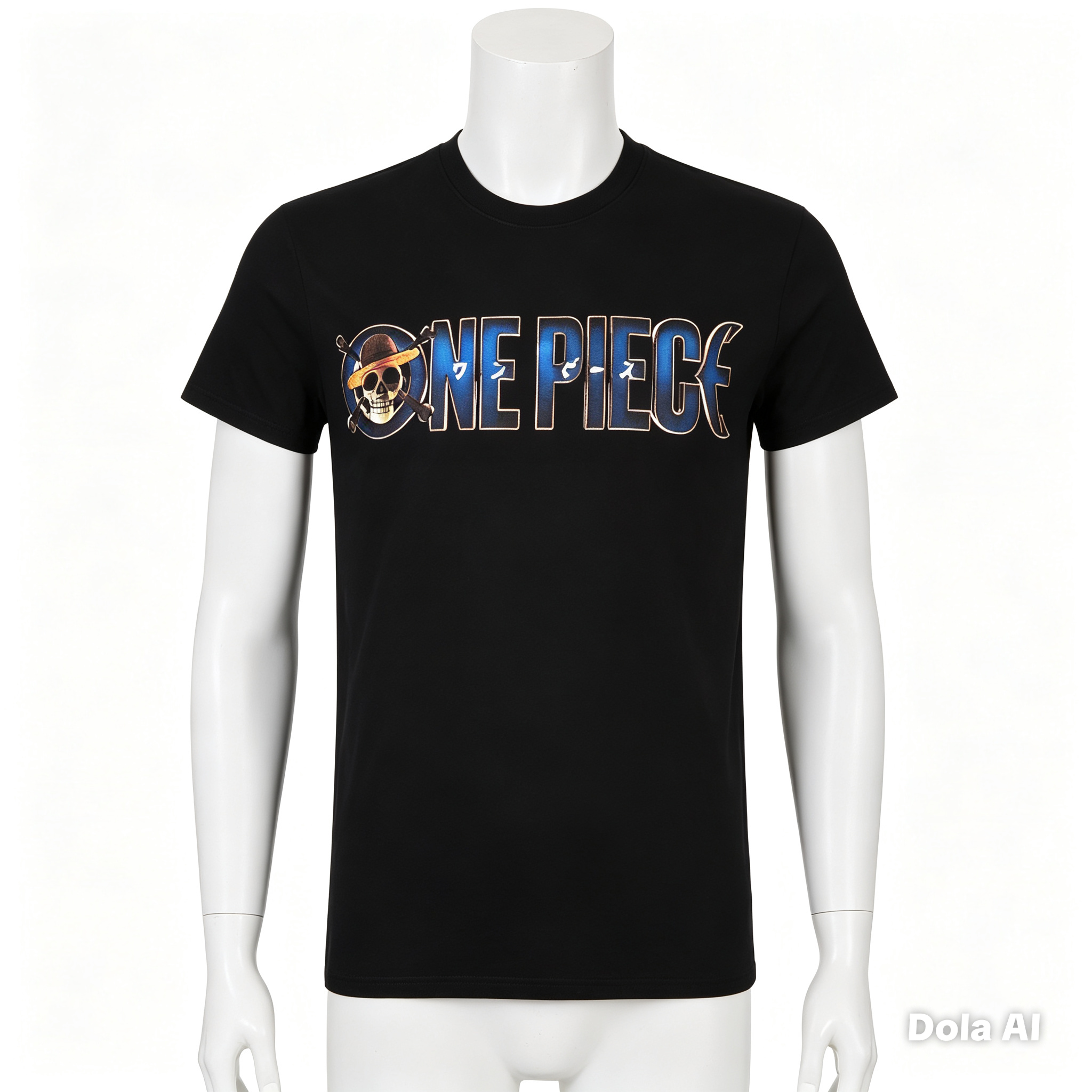 One Piece Logo Graphic T-Shirt – Black Anime Tee - Official Licensed