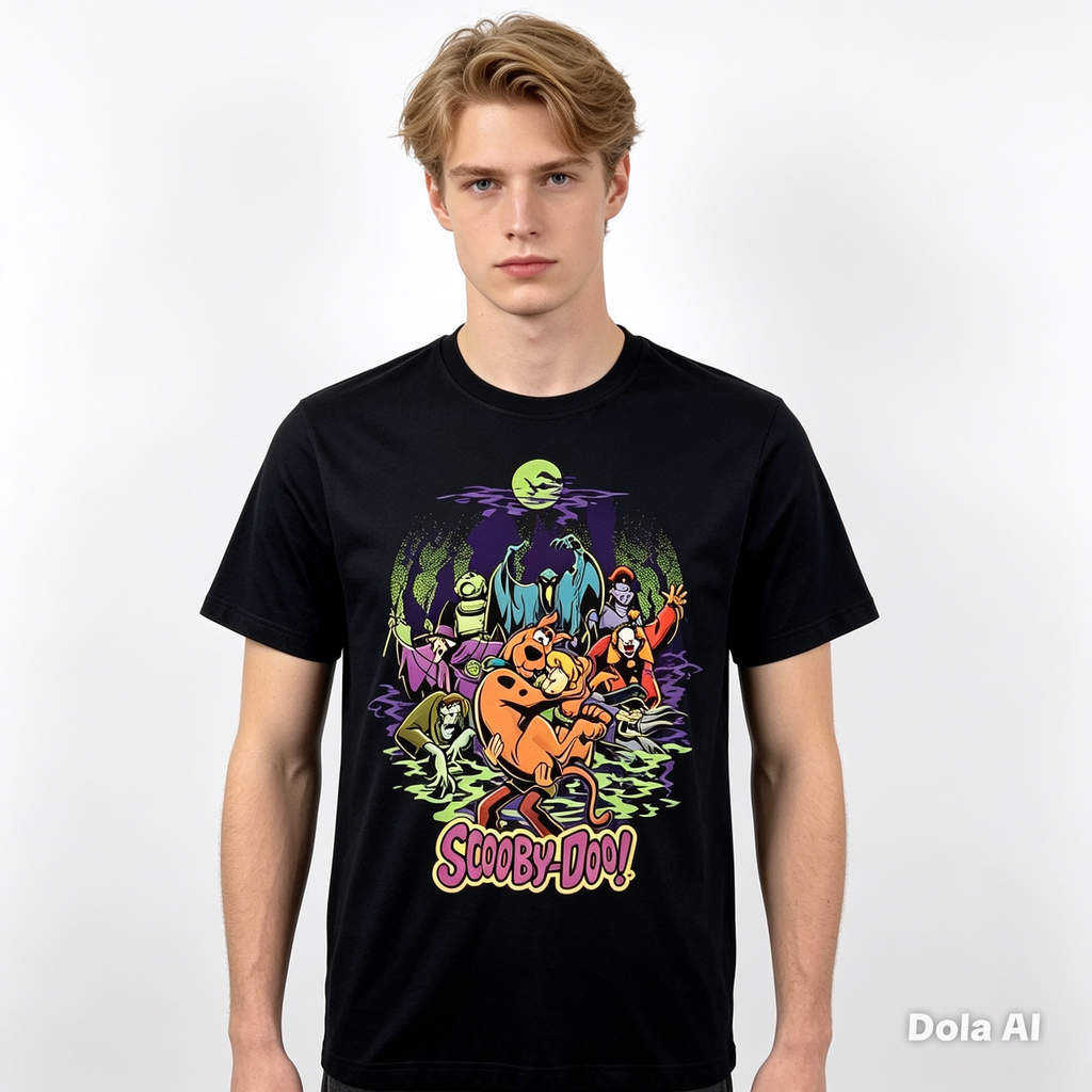 Scooby-Doo Haunted Mystery Graphic T-Shirt – Licensed
