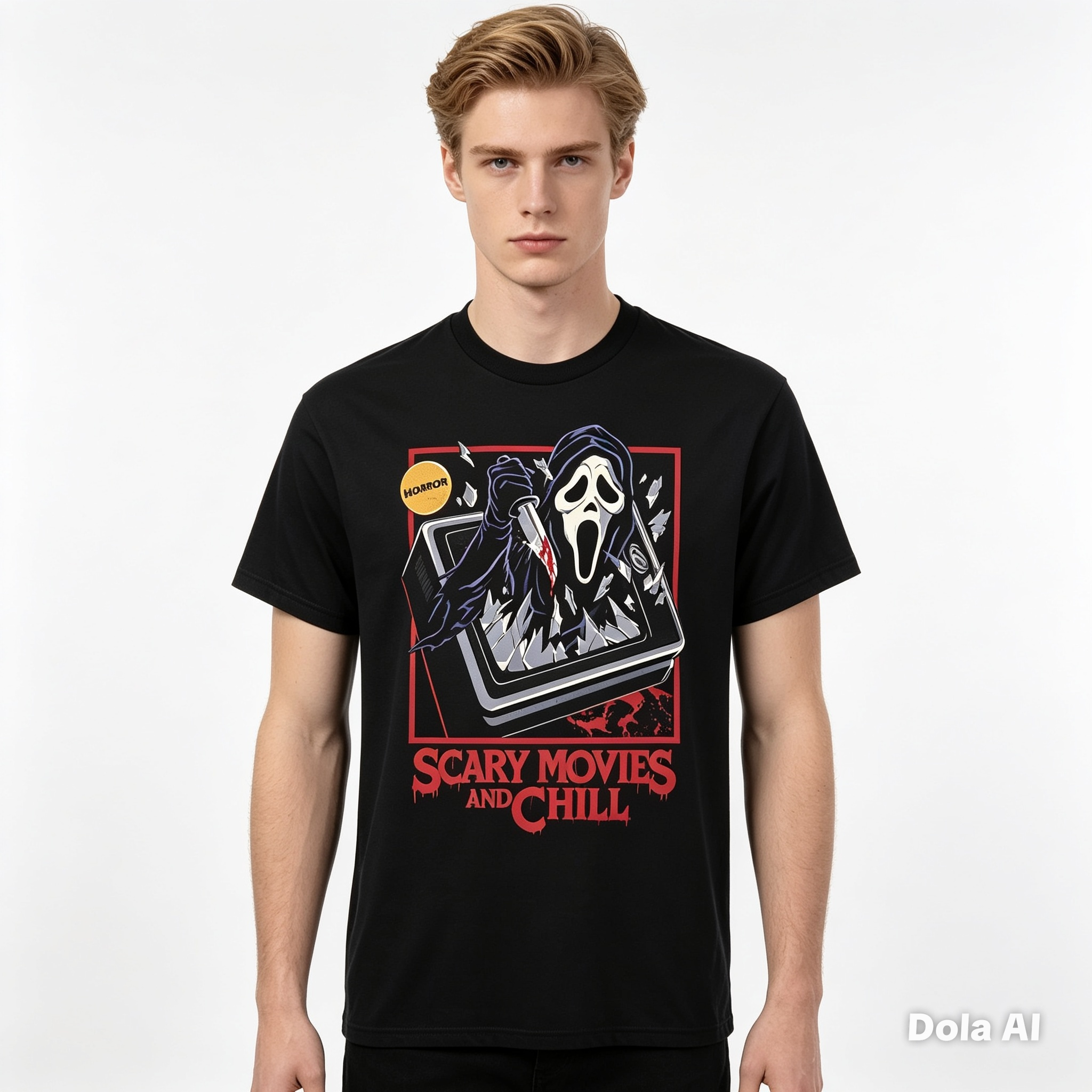 Ghostface "Scary Movies and Chill" T-Shirt -Official Licensed