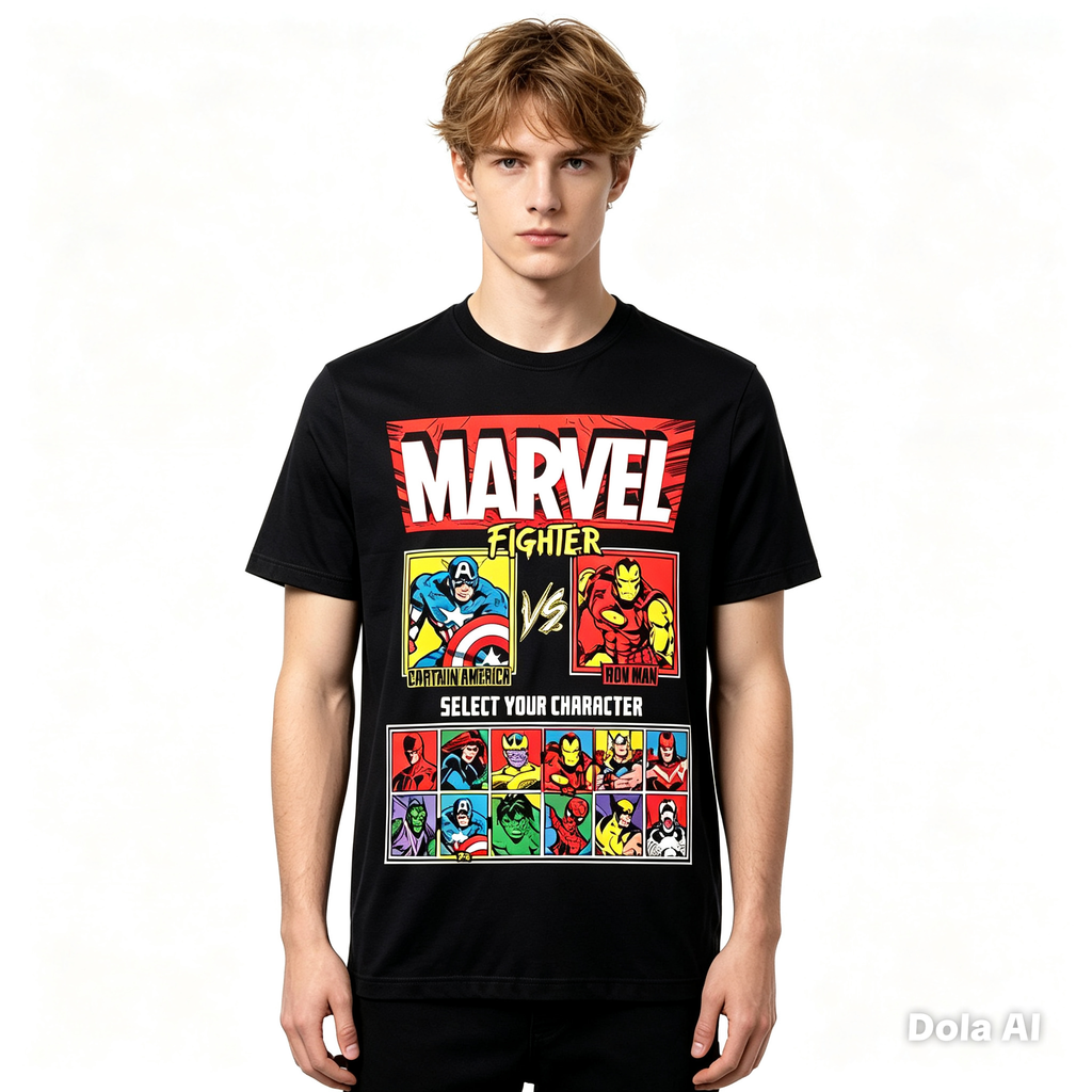 Marvel Fighter Character Select Graphic T-Shirt – Official Licensed