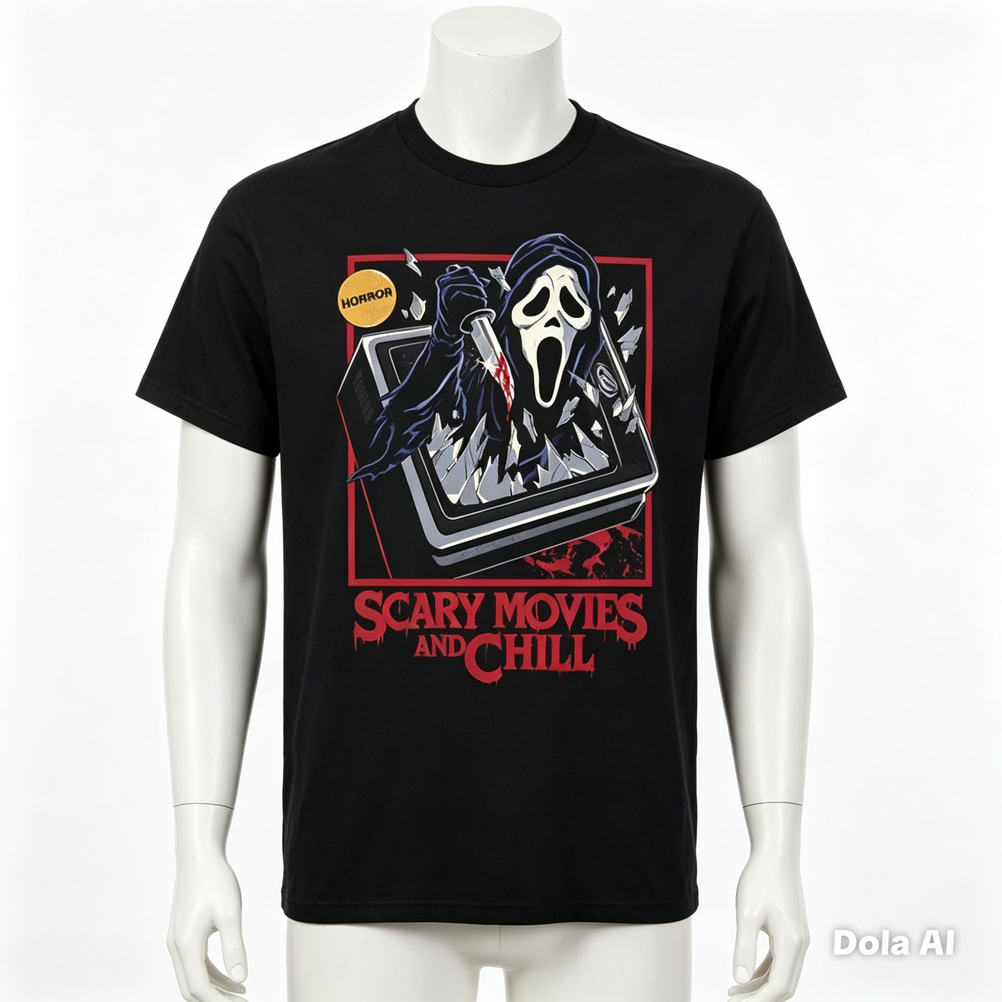 Ghostface "Scary Movies and Chill" T-Shirt -Official Licensed