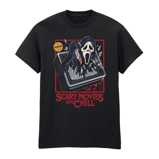 Ghostface "Scary Movies and Chill" T-Shirt -Official Licensed
