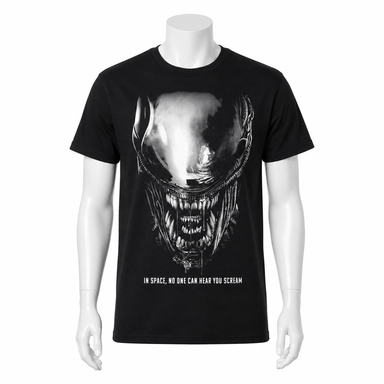 Alien Xenomorph "In Space No One Can Hear You Scream" Graphic T-Shirt Official Licensed –