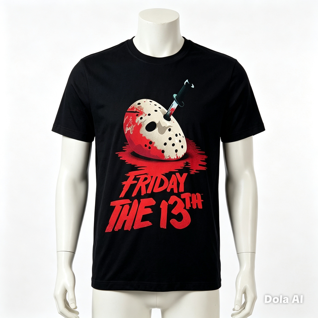 Friday the 13th Jason Hockey Mask T-Shirt-Official Licensed