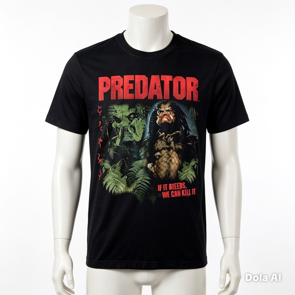 Predator "If It Bleeds, We Can Kill It" Graphic T-Shirt – Black - Official Licensed