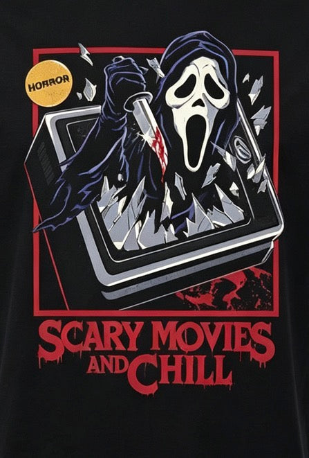 Ghostface "Scary Movies and Chill" T-Shirt -Official Licensed