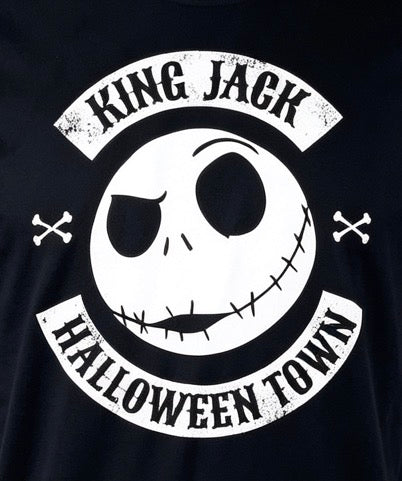 Disney The Nightmare Before Christmas King Jack Crest Graphic T-Shirt –Official Licensed