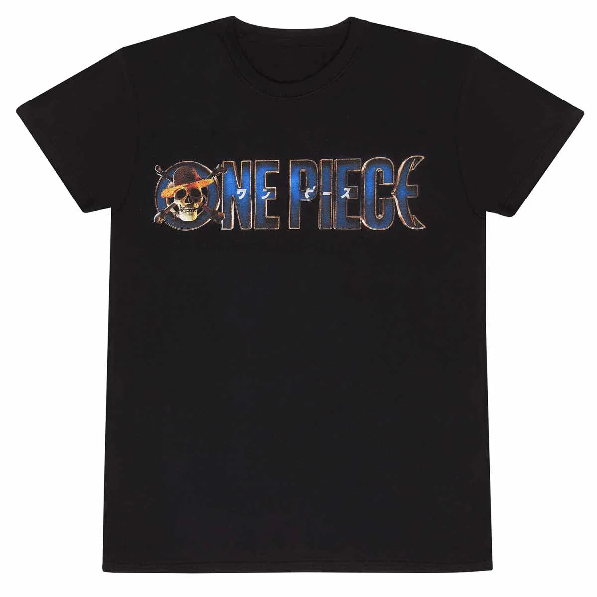 One Piece Logo Graphic T-Shirt – Black Anime Tee - Official Licensed