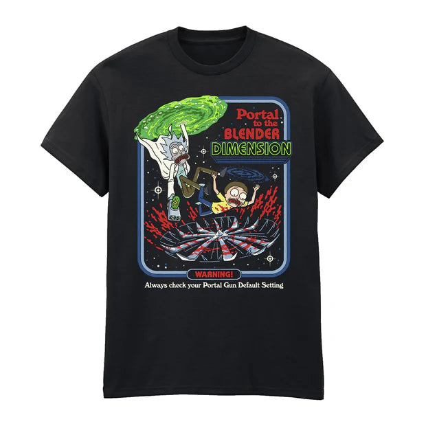 Rick and Morty "Portal to the Blender Dimension" Graphic T-Shirt – Official Licensed