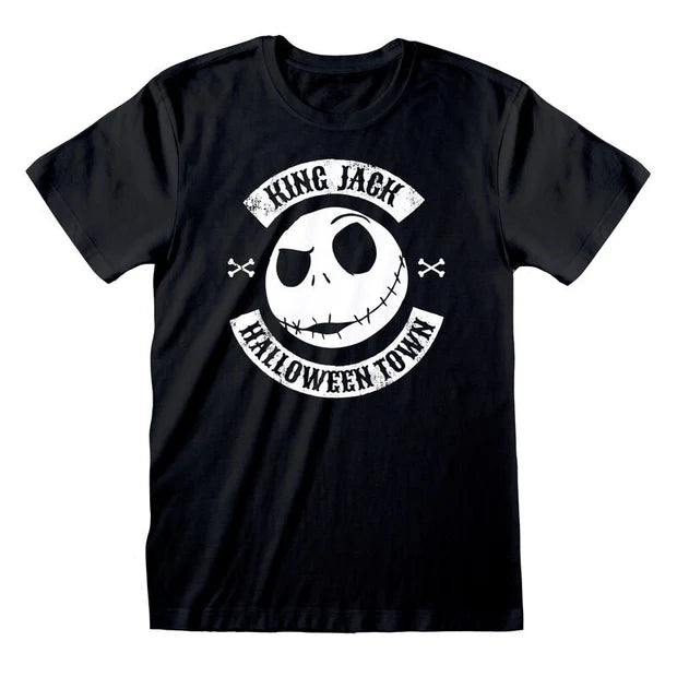 Disney The Nightmare Before Christmas King Jack Crest Graphic T-Shirt –Official Licensed